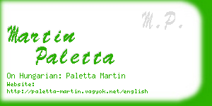 martin paletta business card
